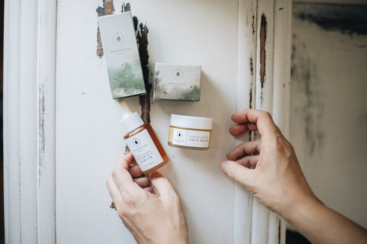 services-05 Minimalist flatlay featuring handmade natural skincare products for a cozy and organic feel.